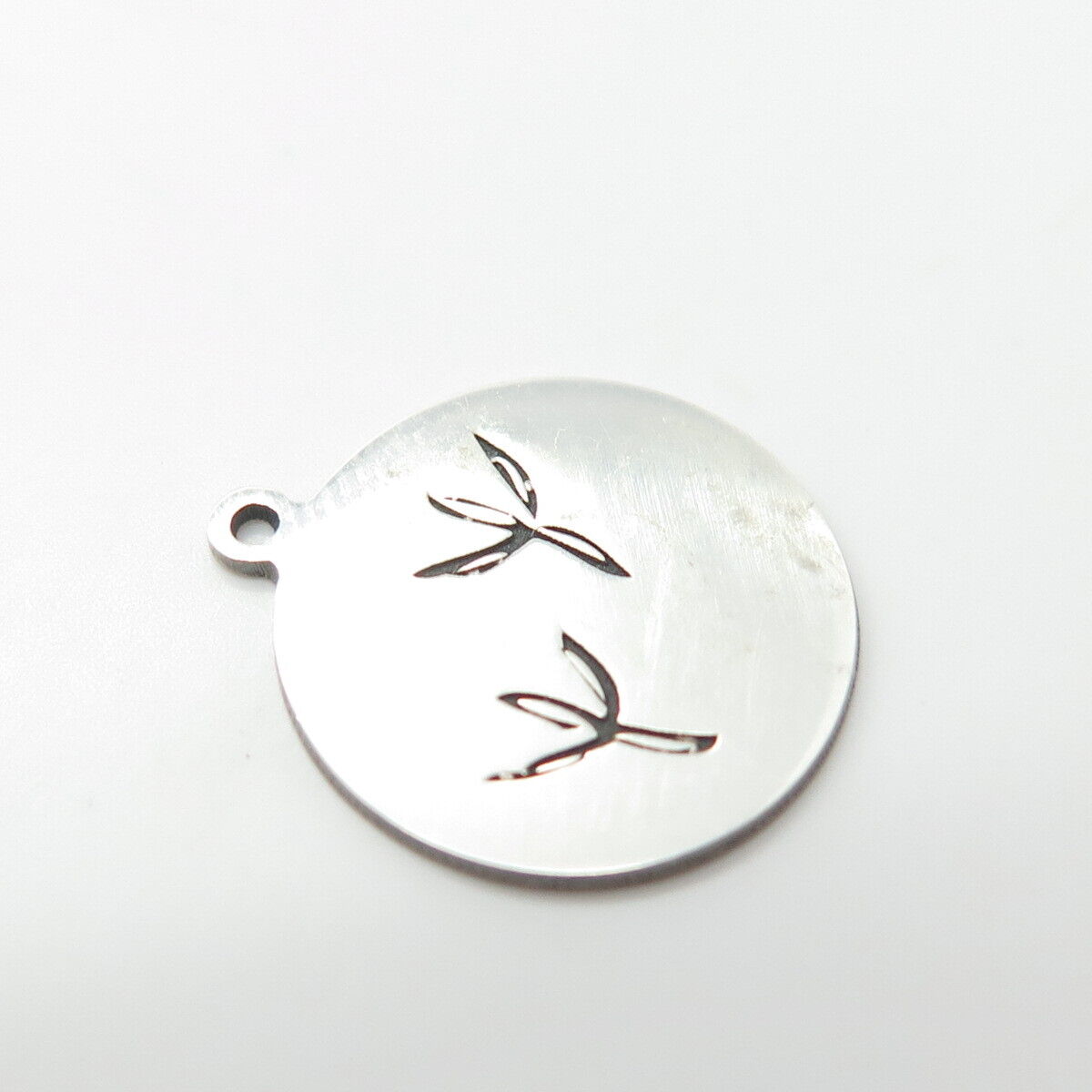 925 Sterling Silver USA Two In Town Bird Tracks Charm Pendant