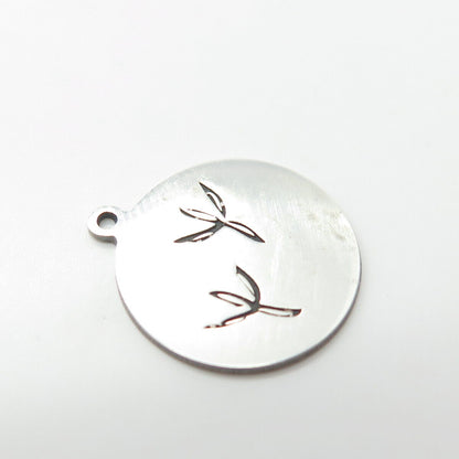 925 Sterling Silver USA Two In Town Bird Tracks Charm Pendant