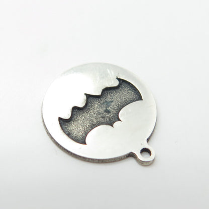 925 Sterling Silver USA Two In Town Bat Charm Pendant