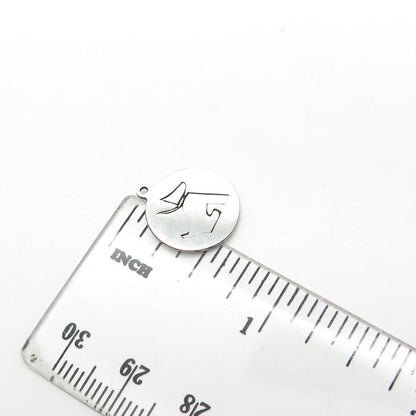 925 Sterling Silver USA Two In Town Dog Charm Pendant