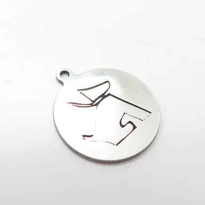 925 Sterling Silver USA Two In Town Dog Charm Pendant