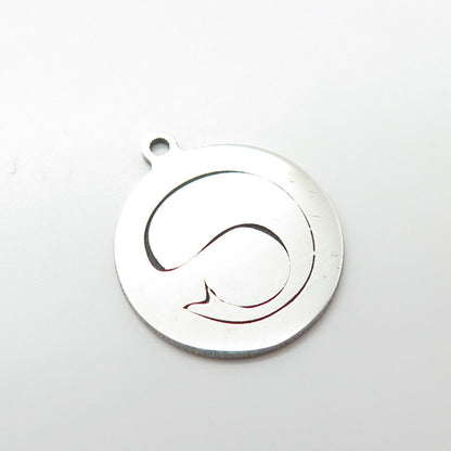 925 Sterling Silver USA Two In Town Dolphin Charm Pendant