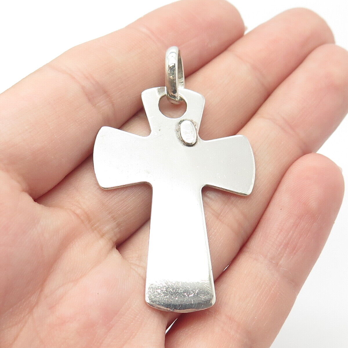 925 Sterling Silver Vintage Italy Cross Pendant