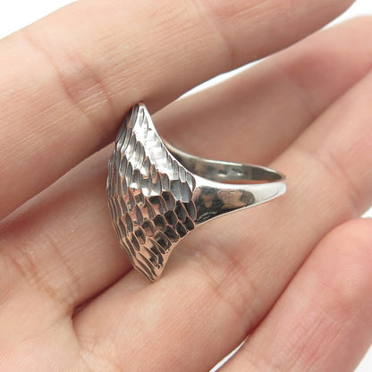 925 Sterling Silver Vintage Modernist Ring Size 6