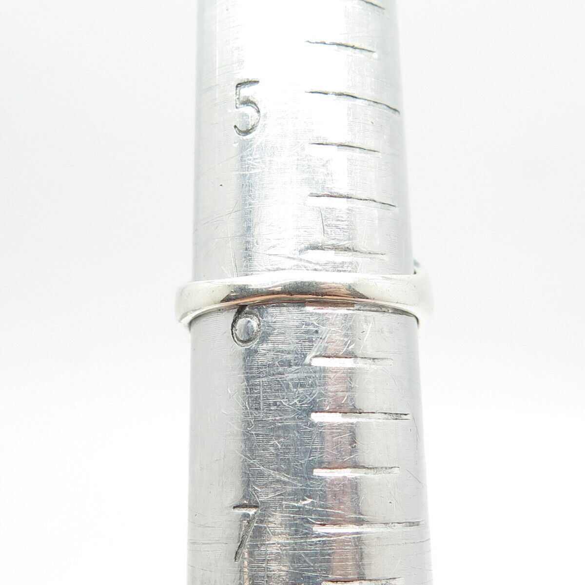 925 Sterling Silver Vintage Modernist Ring Size 6