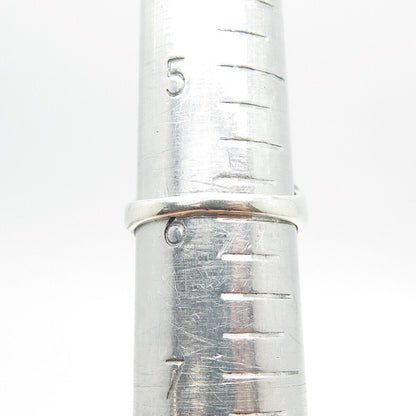 925 Sterling Silver Vintage Modernist Ring Size 6