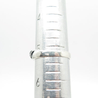 925 Sterling Silver Vintage Modernist Ring Size 5.25