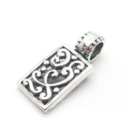 925 Sterling Silver Vintage Ornate Slide Pendant