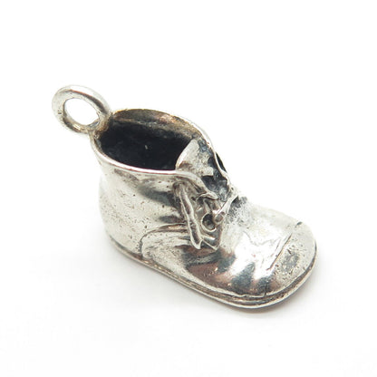 925 Sterling Silver Vintage Boot Shoe Charm Pendant