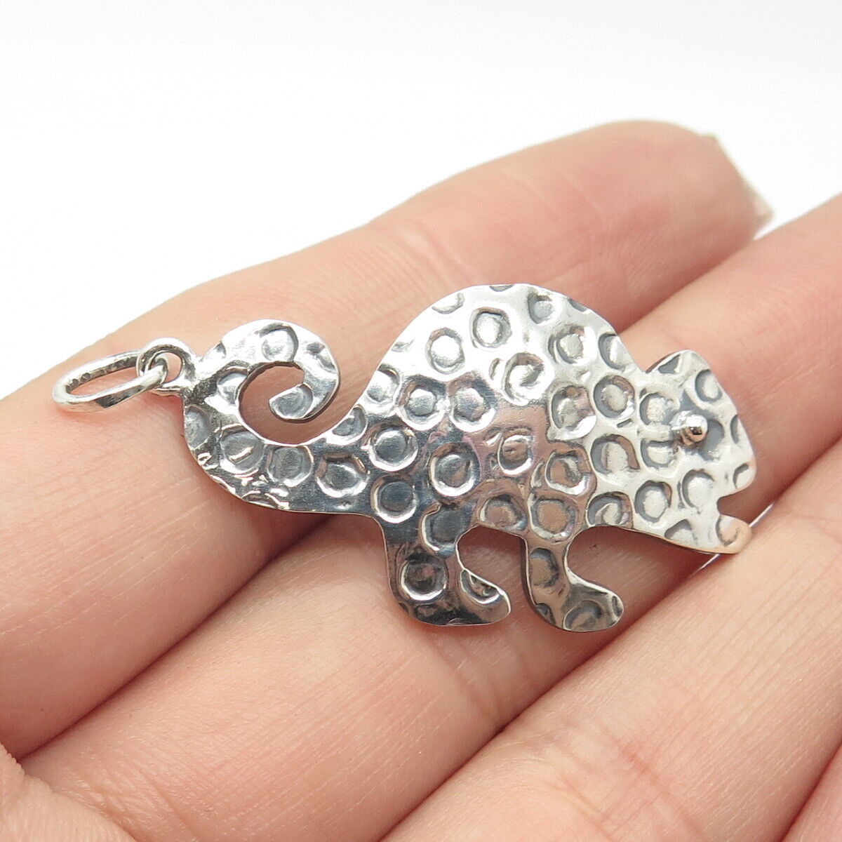 925 Sterling Silver Vintage Lizard Pendant