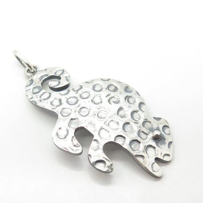 925 Sterling Silver Vintage Lizard Pendant