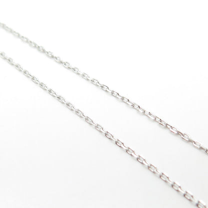 925 Sterling Silver Pave C Z Infinity Rolo Chain Necklace 18"