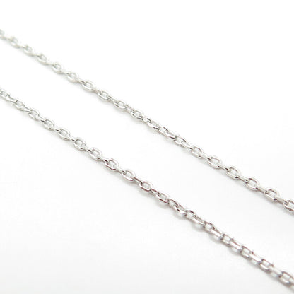 925 Sterling Silver Pave C Z Sun Rolo Chain Necklace 18"