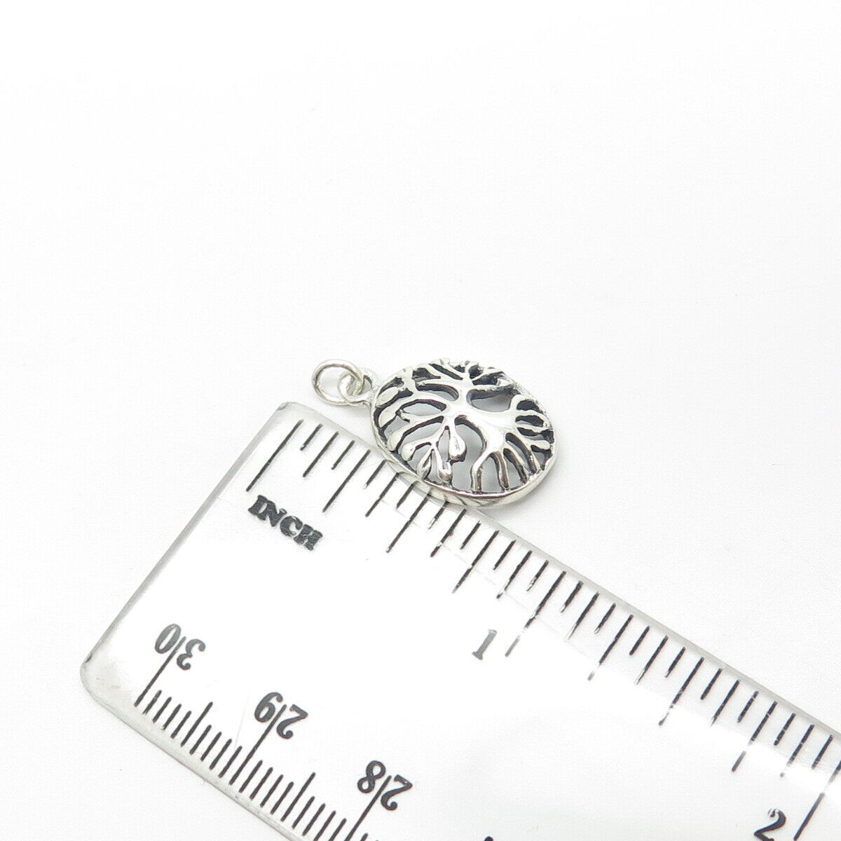 925 Sterling Silver Vintage Tree Charm Pendant