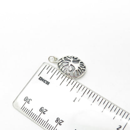 925 Sterling Silver Vintage Tree Charm Pendant