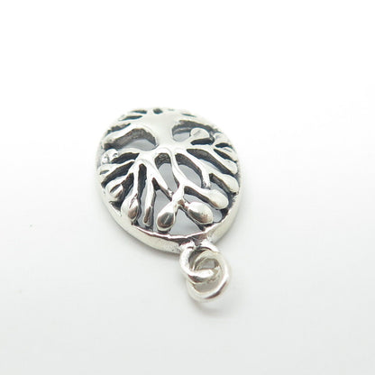 925 Sterling Silver Vintage Tree Charm Pendant