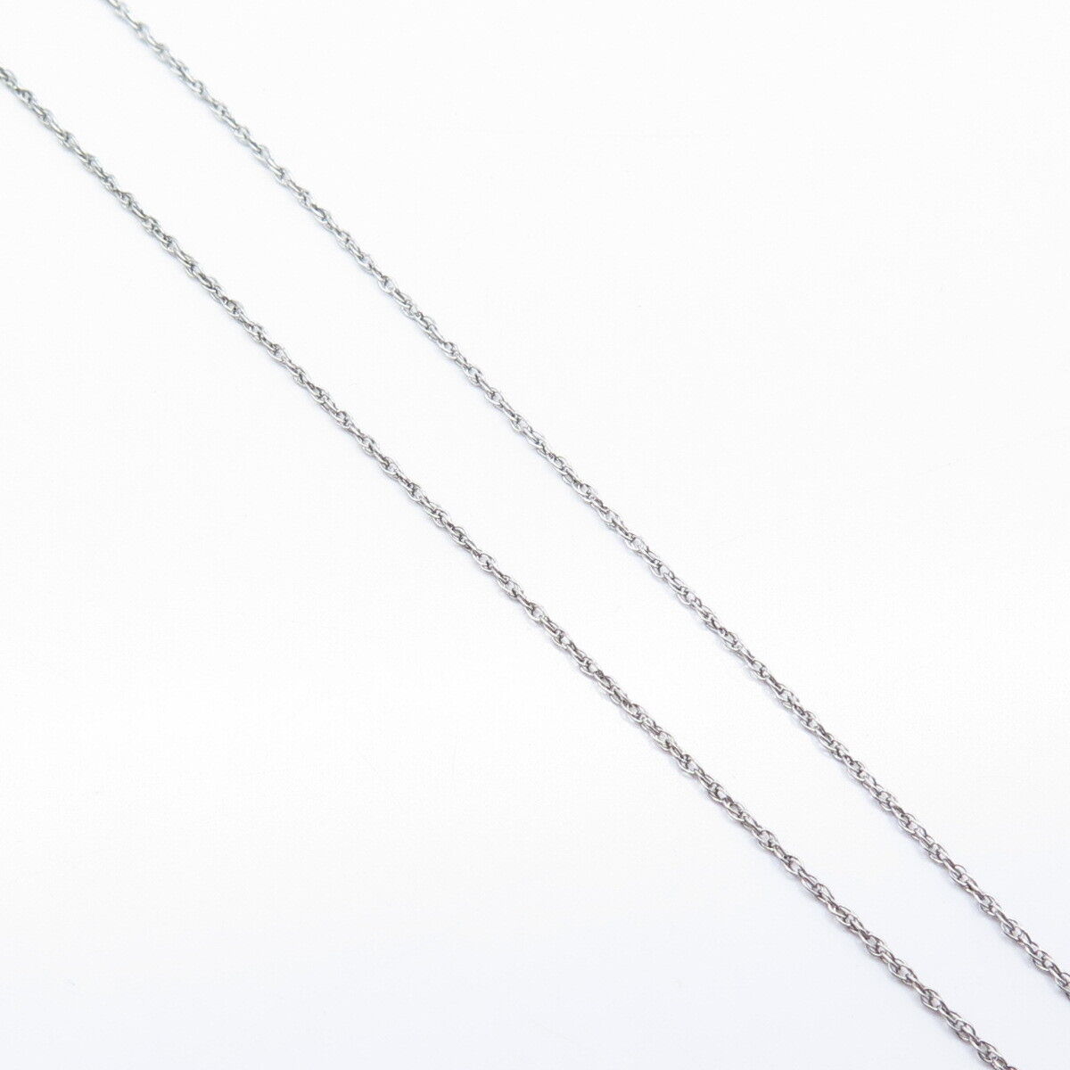 925 Sterling Silver Real Diamond Accent Heart Prince-of Wales Chain Necklace 18"