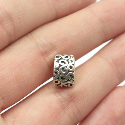 925 Sterling Silver Pandora Swirl Clip Charm