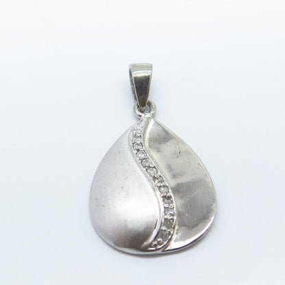 925 Sterling Silver Real White Diamond Pendant