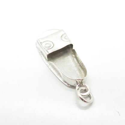 925 Sterling Silver Vintage Ethnic Shoe Charm Pendant