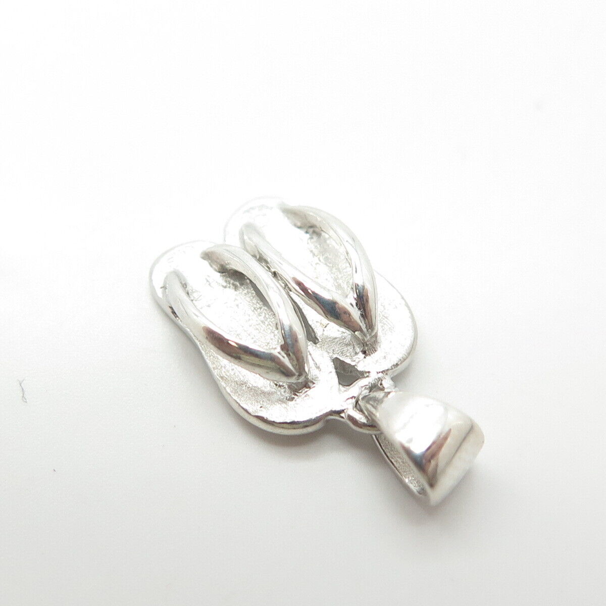 925 Sterling Silver Vintage Flip-Flops 3D Pendant