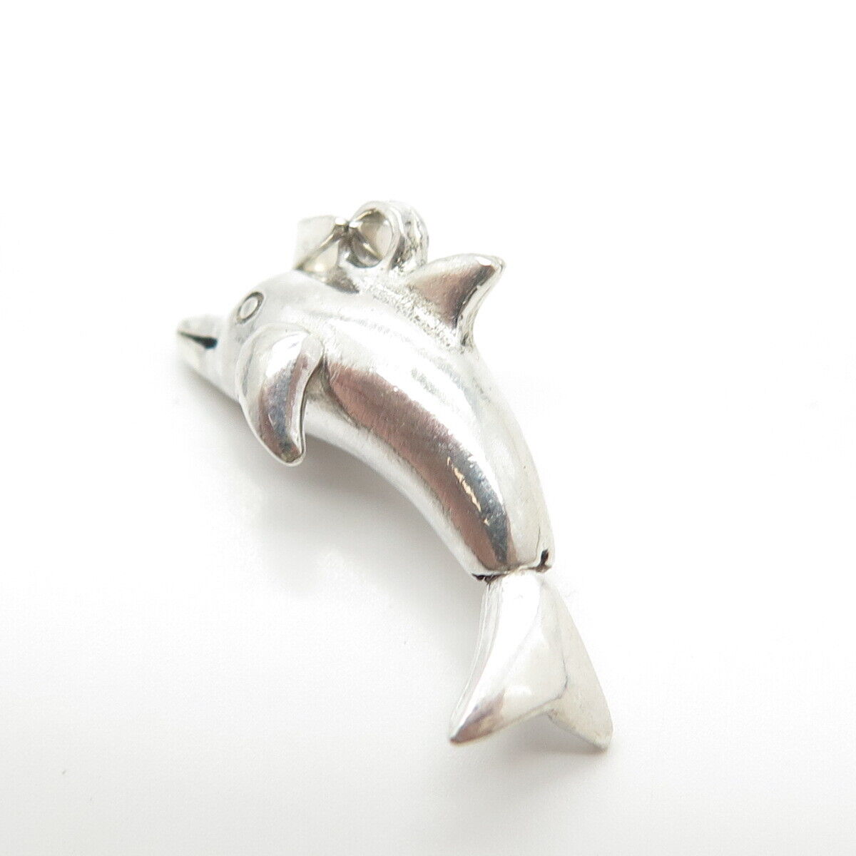 925 Sterling Silver Vintage Dolphin For Good Luck Pendant