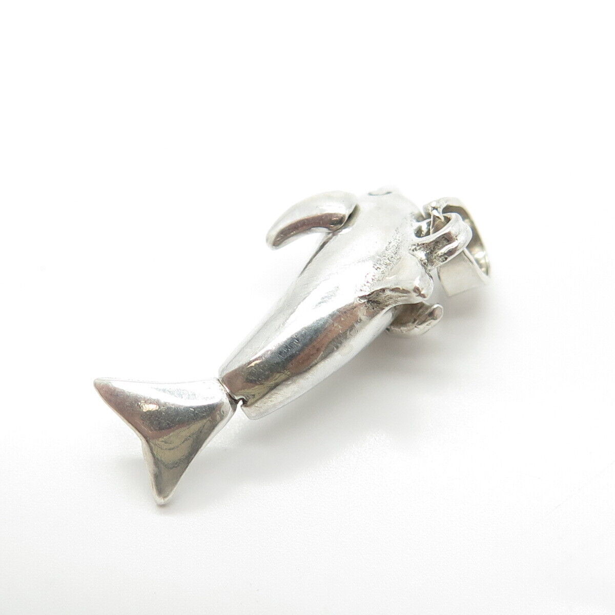 925 Sterling Silver Vintage Dolphin For Good Luck Pendant