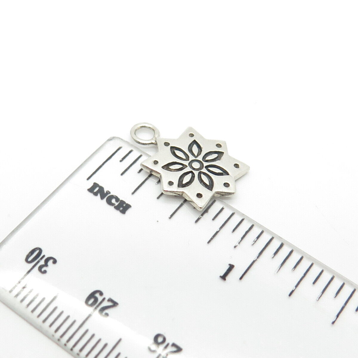 925 Sterling Silver Vintage Ornate Charm Pendant