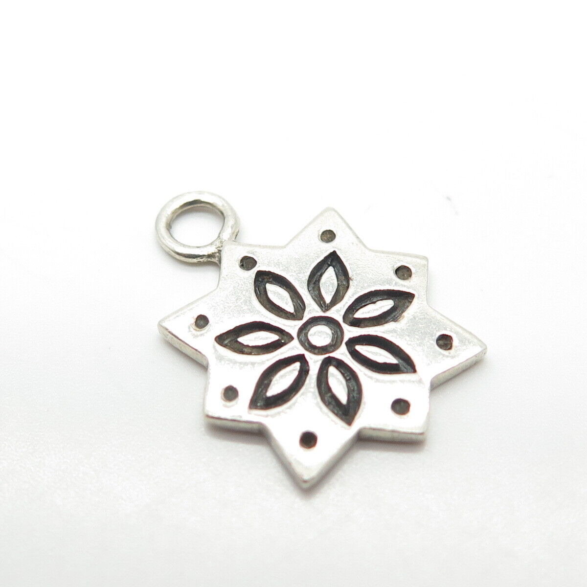 925 Sterling Silver Vintage Ornate Charm Pendant