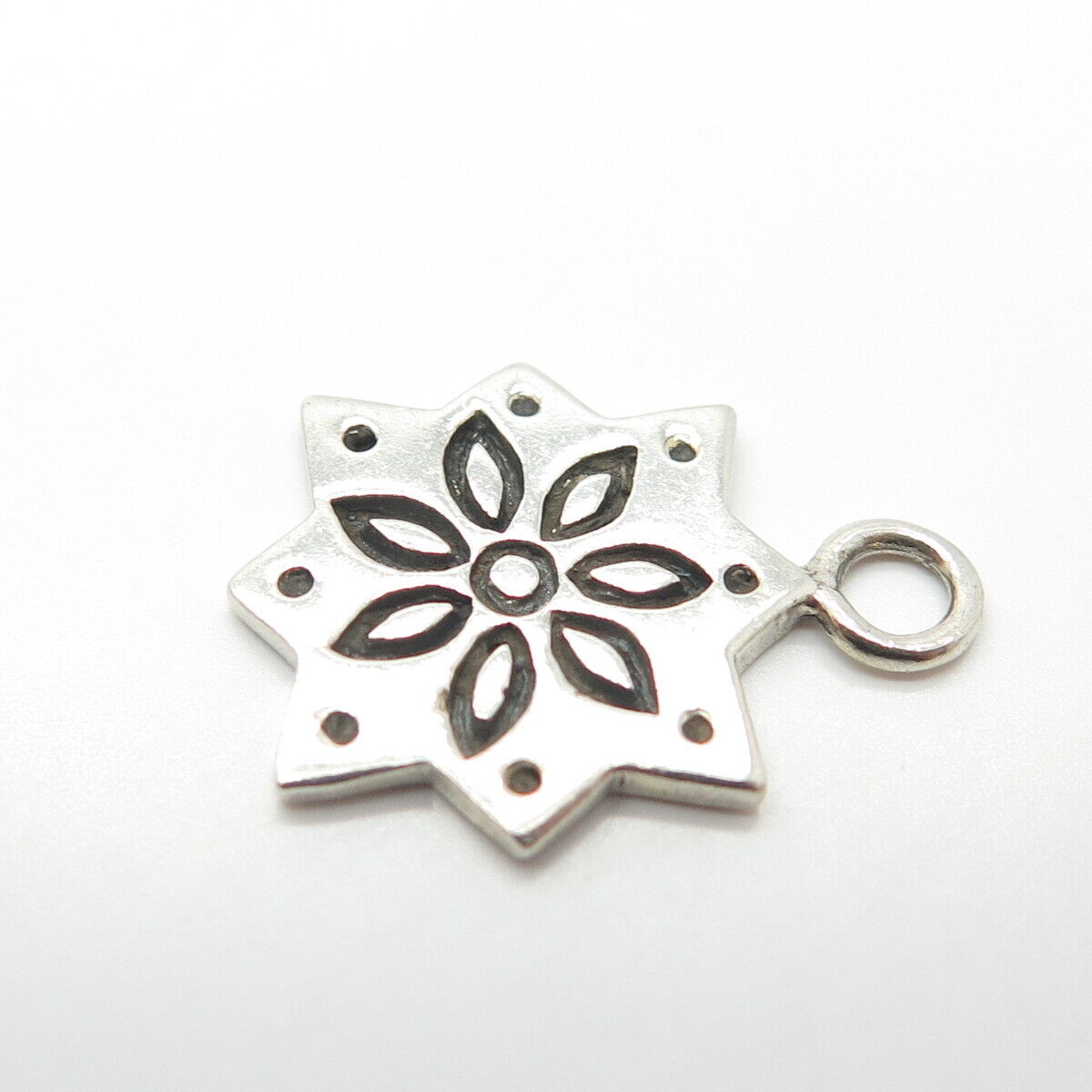 925 Sterling Silver Vintage Ornate Charm Pendant