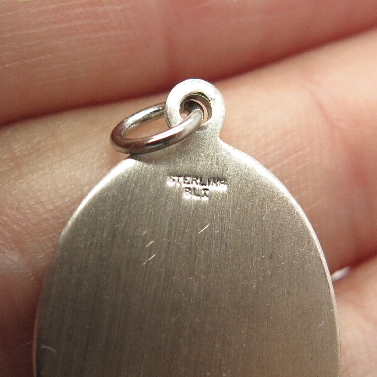 925 Sterling Silver Vintage Enamel Saint Gerard Pray For Us Religious Pendant