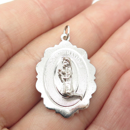 925 Sterling Silver Vintage "Confirmation" Religious Charm Pendant