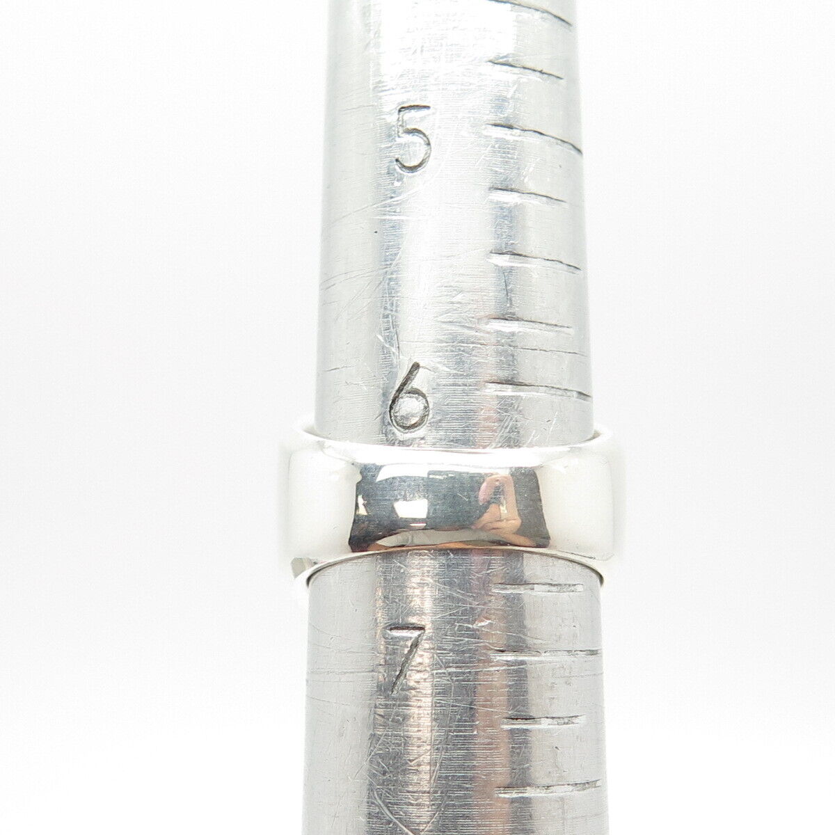 925 Sterling Silver Jette Blue Glass Ring Size 6.75