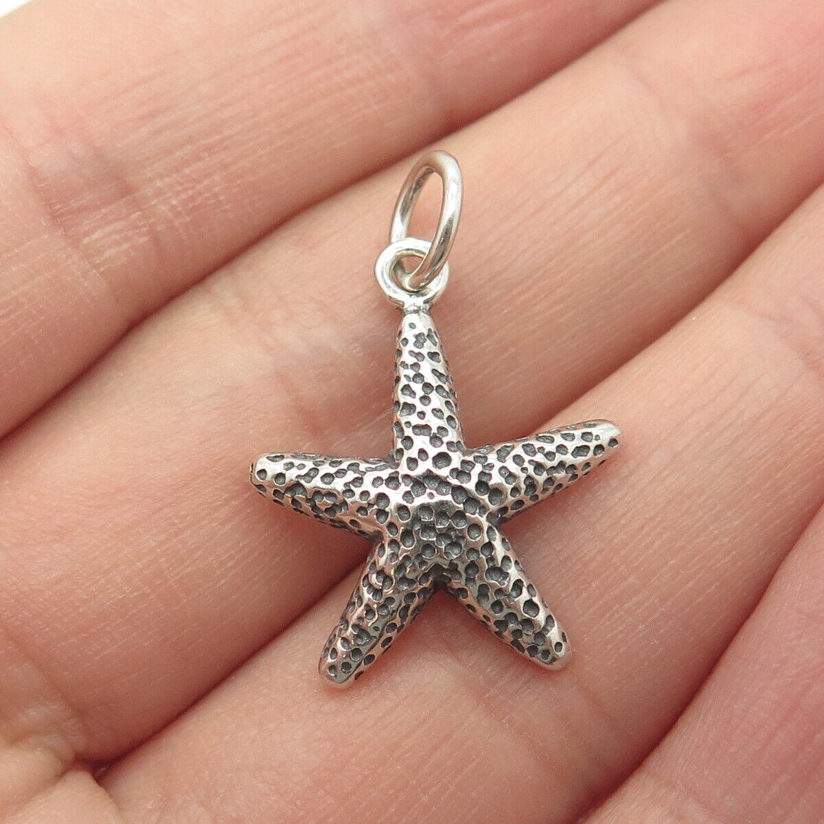 925 Sterling Silver Vintage Starfish Charm Pendant