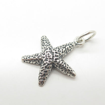 925 Sterling Silver Vintage Starfish Charm Pendant