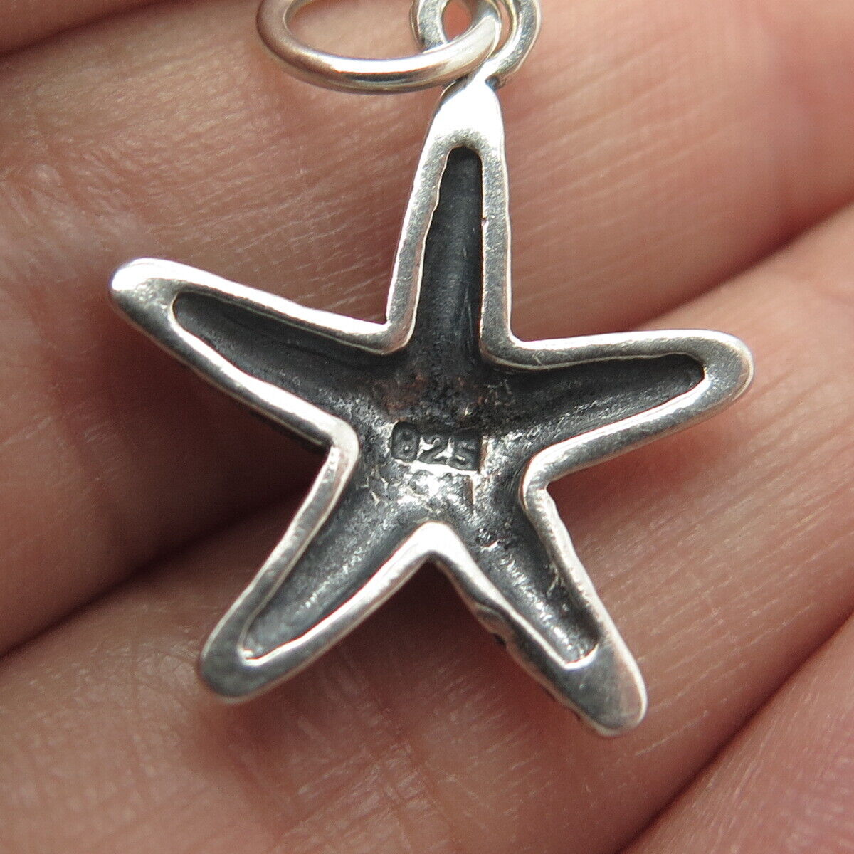 925 Sterling Silver Vintage Starfish Charm Pendant