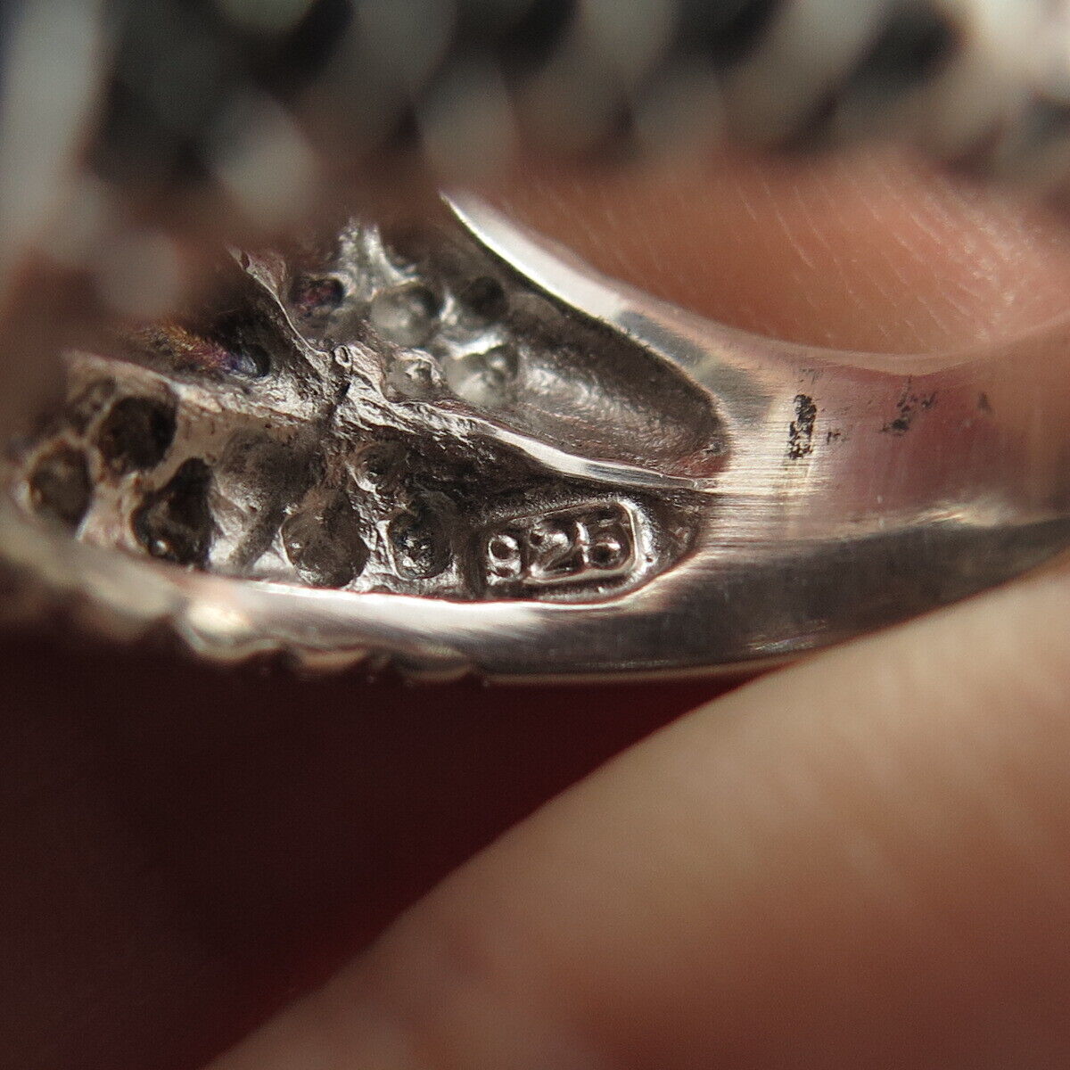 925 Sterling Silver Pave C Z Ring Size 5.5