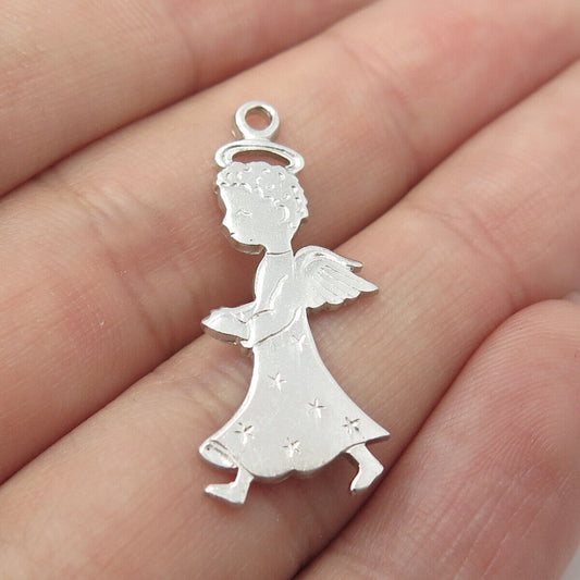 925 Sterling Silver Vintage Angel Pendant