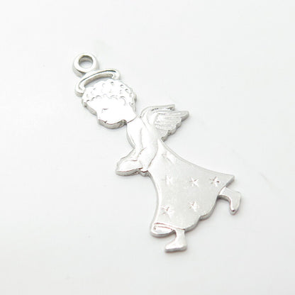 925 Sterling Silver Vintage Angel Pendant