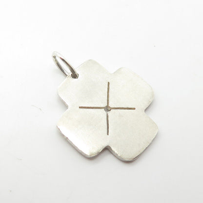 925 Sterling Silver Cutout Cross Charm Pendant