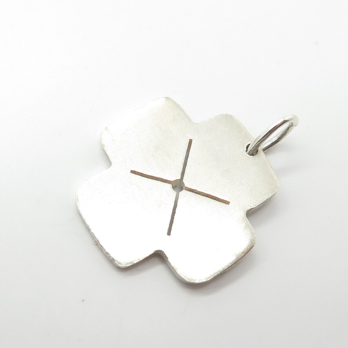 925 Sterling Silver Cutout Cross Charm Pendant