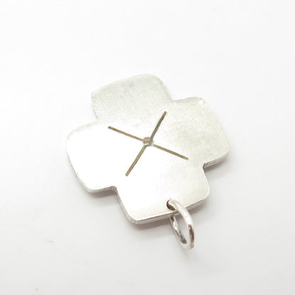 925 Sterling Silver Cutout Cross Charm Pendant