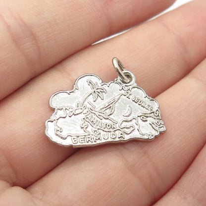 925 Sterling Silver Vintage "Bermuda" Islands Pendant