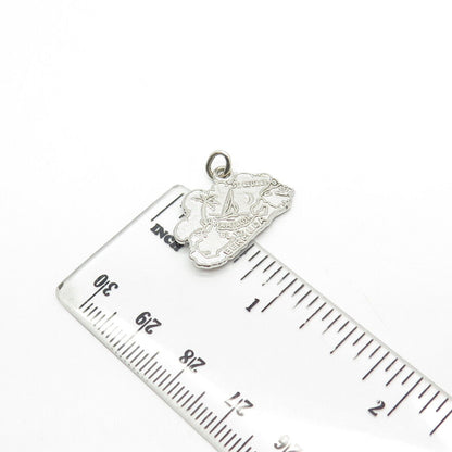 925 Sterling Silver Vintage "Bermuda" Islands Pendant