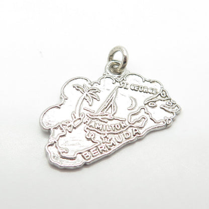 925 Sterling Silver Vintage "Bermuda" Islands Pendant