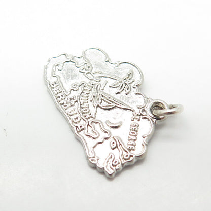 925 Sterling Silver Vintage "Bermuda" Islands Pendant