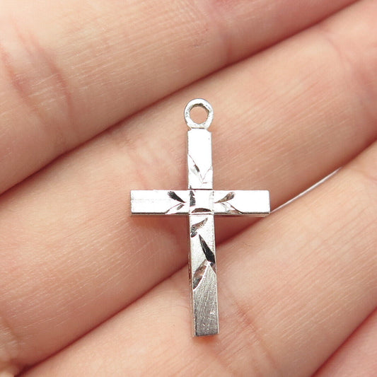 925 Sterling Silver Vintage Vargas Cross Pendant