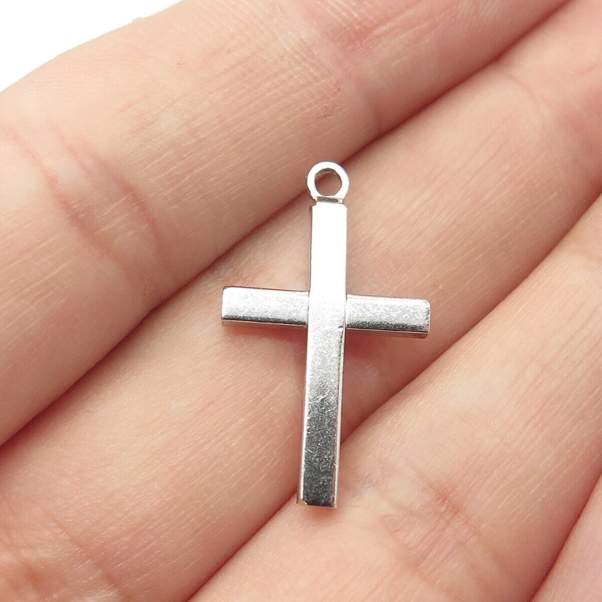 925 Sterling Silver Vintage Vargas Cross Pendant