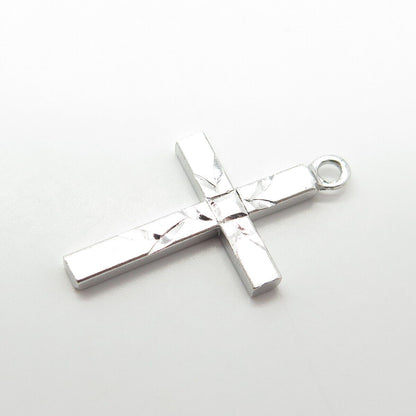 925 Sterling Silver Vintage Vargas Cross Pendant