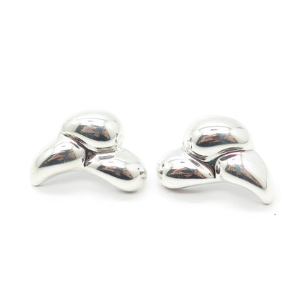 925 Sterling Silver Vintage Mexico Ribbed Stud Earrings